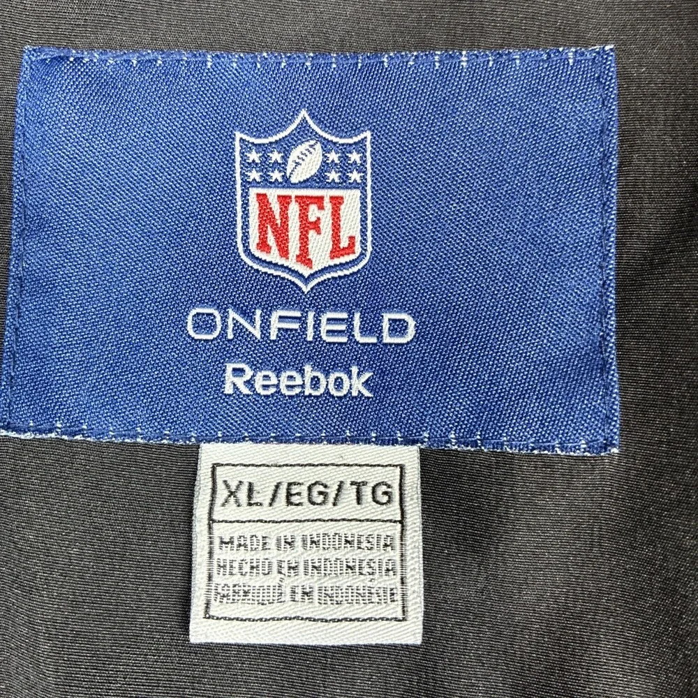 Reebok Pittsburg Steelers NFL On Field‎ 1/4 Zip Windbreaker Super Bowl Size XL